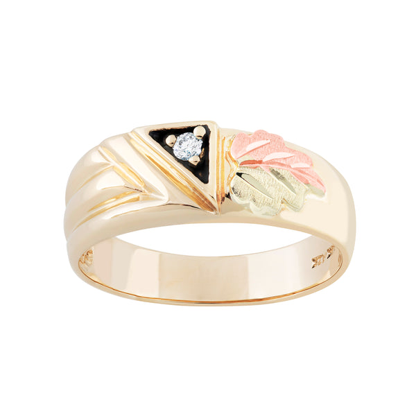 Landstrom's Black Hills Gold Men's Diamond Ring - Wall Drug Store