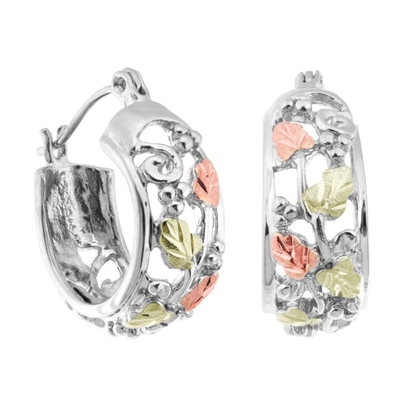 Landstrom's Black Hills Gold & Silver Hoop Earrings - Wall Drug Store