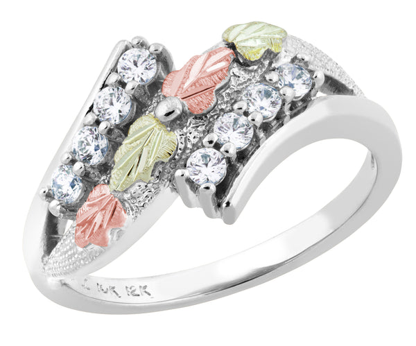 Landstrom's Black Hills Gold Sterling Silver Cubic Zirconia Ring - Wall Drug Store