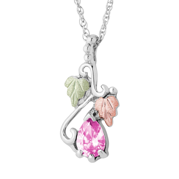 Landstrom's Black Hills Gold & Silver October Pear Shaped Birthstone Pendant - Wall Drug Store