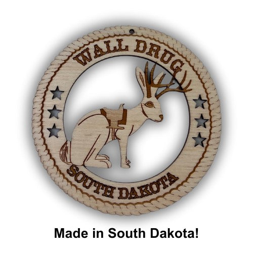 Jackalope Balsa Wood Laser Cut Ornament - Wall Drug Store