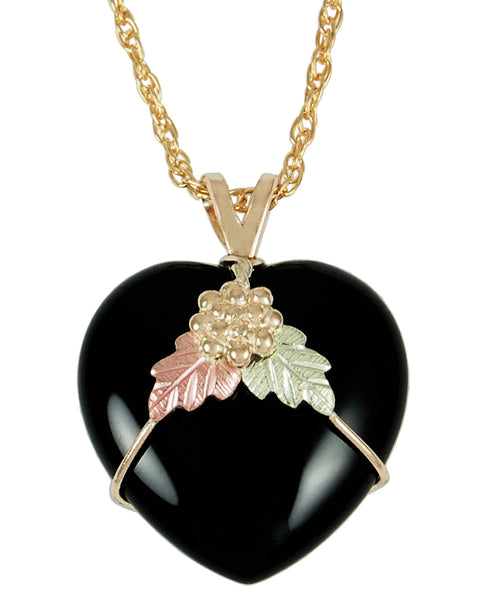 Black Hills Gold 10K Puffed Heart Pendant - Wall Drug Store