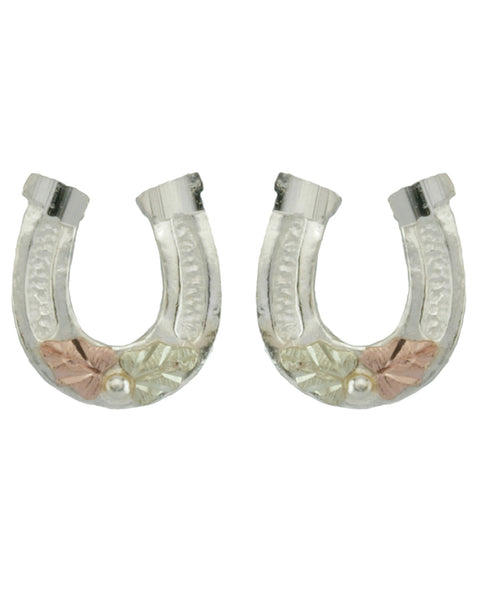 Black Hills Gold Sterling Silver Horseshoe Earrings - Wall Drug Store
