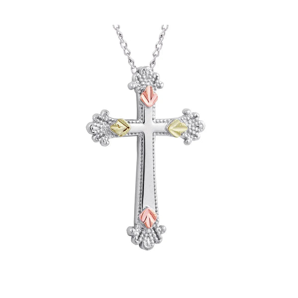 Black Hills Gold Silver Cross Pendant - Wall Drug Store