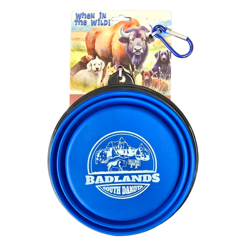 Badlands Collapsible Pet Bowl - Blue - Wall Drug Store