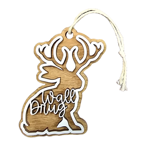 Wall Drug Wooden Jackalope Ornament - Wall Drug Store