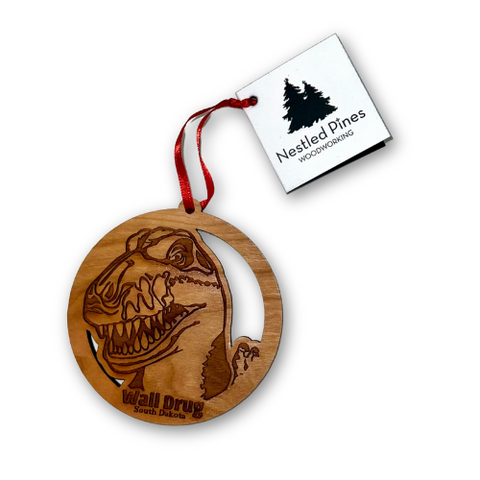 Wall Drug T-Rex Wood Laser Cut Ornament - Wall Drug Store