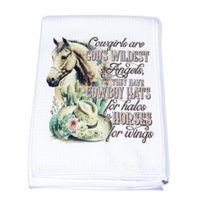 Cowgirls Are God's Wildest Angels Kitchen Towel - Wall Drug Store
