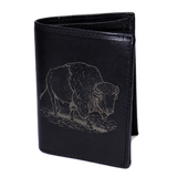 Leather Deluxe Bifold Wallet - Buffalo - Wall Drug Store