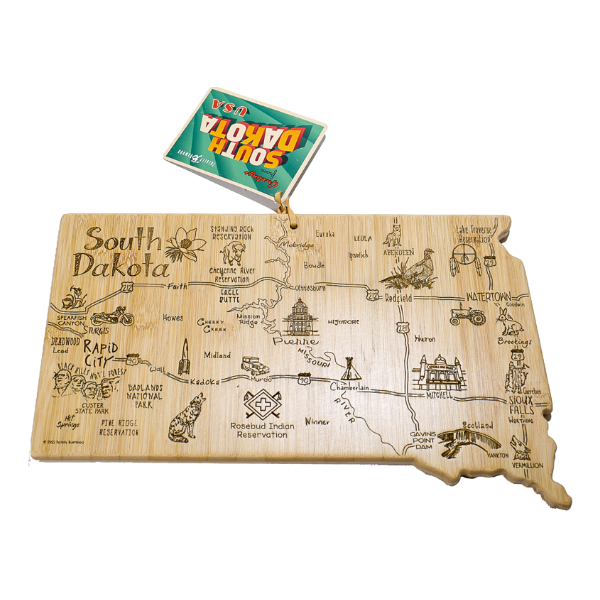 Laser-Etched Destination South Dakota Cutting Board - Wall Drug Store