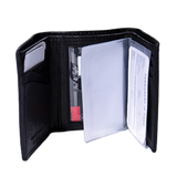 Leather Trifold Wallet - American Flag with Eagle - Wall Drug Store