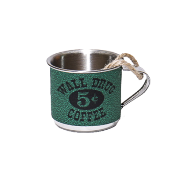 Wall Drug 5 Cent Coffee Cup Ornament - Green - Wall Drug Store