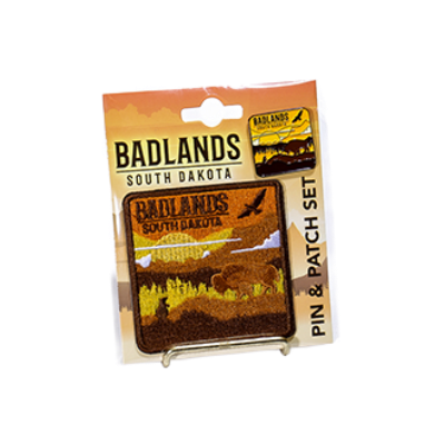 South Dakota Buffalo Patch and Pin Set - Wall Drug Store