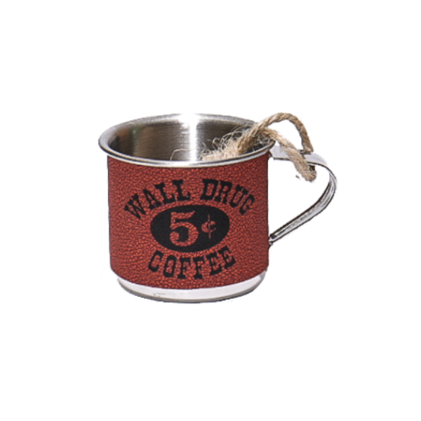 Wall Drug 5 Cent Coffee Cup Ornament - Red - Wall Drug Store