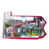 50 States Outline Foil Magnets
