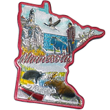 50 States Outline Foil Magnets