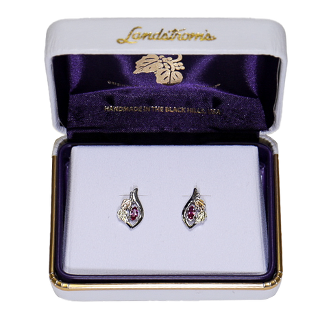 Landstrom's Black Hills Gold & Silver Birthstone Post Earrings - July