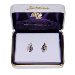 Landstrom's Black Hills Gold & Silver Birthstone Post Earrings - July - Wall Drug Store