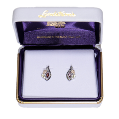 Landstrom's Black Hills Gold & Silver Birthstone Post Earrings - January - Wall Drug Store