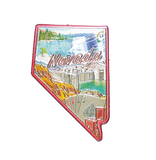 50 States Outline Foil Magnets