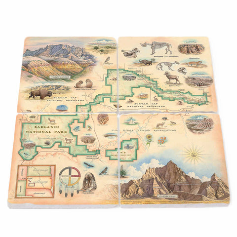 Badlands Ceramic Coaster Set - Wall Drug Store