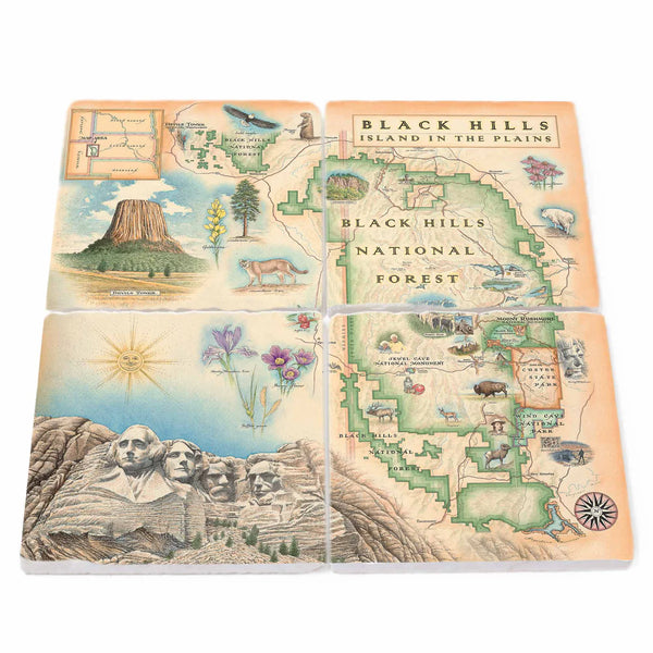 Black Hills Stone Coaster Set - Wall Drug Store