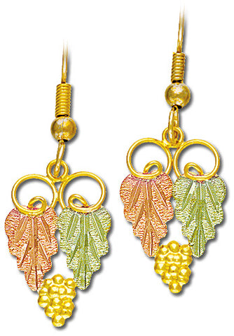 Landstrom's Black Hills Gold Grape Earrings - Wall Drug Store