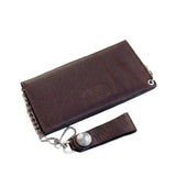 Leather Chain Wallet - Brown - Wall Drug Store