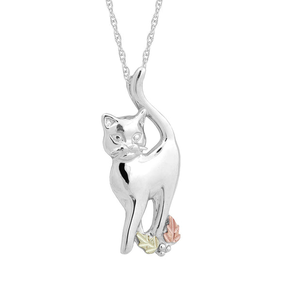 Black Hills Gold Sterling Silver Cat Pendant - Wall Drug Store