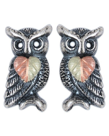 Black Hills Gold Owl Earrings