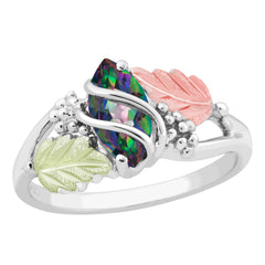 Landstrom's Black Hills Gold Sterling Silver Mystic Fire Topaz Ring - Wall Drug Store