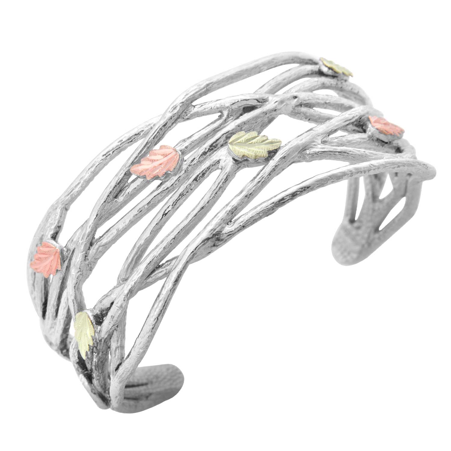 Landstrom's Black Hills Gold Silver Vine Cuff Bracelet Wall Drug