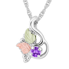 Landstrom's Black Hills Gold & Silver February Birthstone Pendant - Wall Drug Store