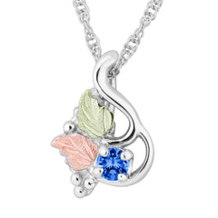 Landstrom's Black Hills Gold & Silver September Birthstone Pendant - Wall Drug Store