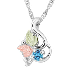 Landstrom's Black Hills Gold & Silver December Birthstone Pendant - Wall Drug Store