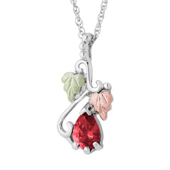 Landstrom's Black Hills Gold & Silver July Pear Shaped Birthstone Pendant - Wall Drug Store