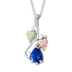 Landstrom's Black Hills Gold & Silver September Pear Shaped Birthstone Pendant - Wall Drug Store