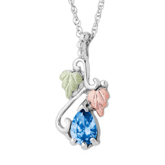 Landstrom's Black Hills Gold & Silver December Pear Shaped Birthstone Pendant - Wall Drug Store