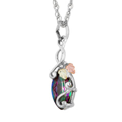 Landstrom's Black Hills Gold & Silver Vine & Mystic Fire Topaz Pendant - Wall Drug Store