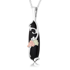 Landstrom's Black Hills Gold & Silver Vine & Onyx Pendant - Wall Drug Store