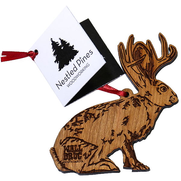 Wall Drug Jackalope Wood Ornament - Wall Drug Store