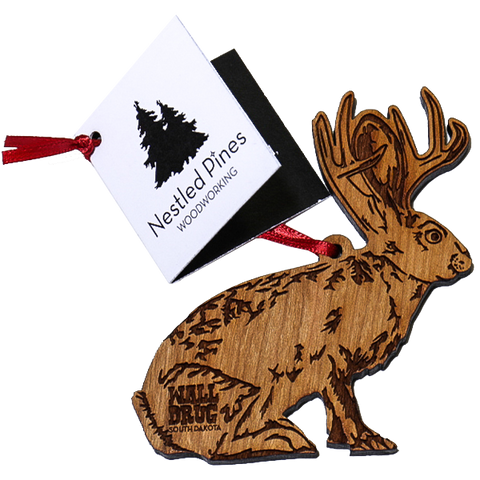 Wall Drug Jackalope Wood Ornament - Wall Drug Store