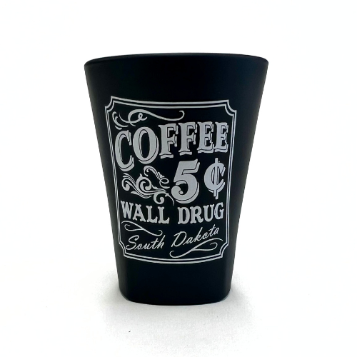 Wall Drug 5 Cent Coffee Black Shot Glass - Wall Drug Store