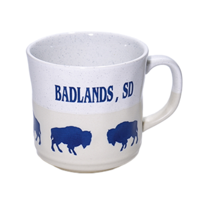 White and Blue Buffalo Mug - Wall Drug Store