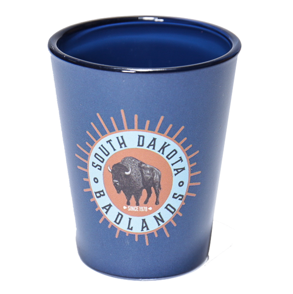 South Dakota Badlands Buffalo Token Shot Glass - Wall Drug Store