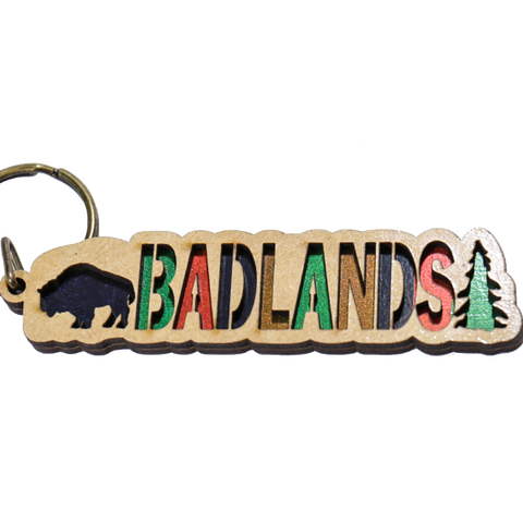 Wooden Badlands Key Ring - Wall Drug Store