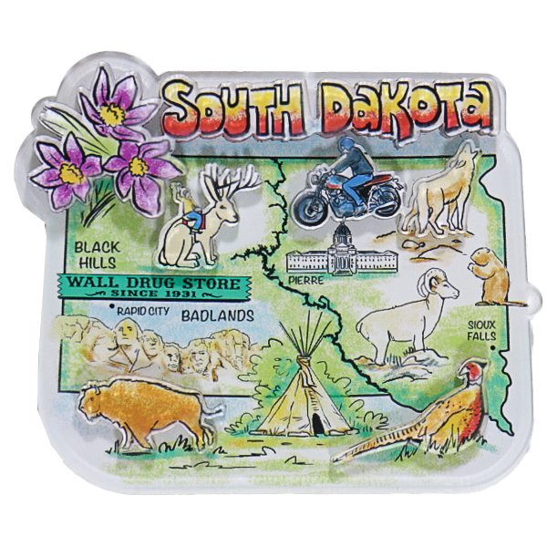 South Dakota 3D Magnet - Wall Drug Store
