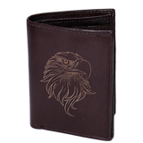 Leather Deluxe Bifold Wallet - Eagle In Brown - Wall Drug Store