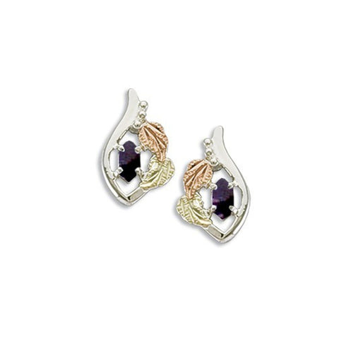 Landstrom's Black Hills Gold & Silver Birthstone Post Earrings - June - Wall Drug Store