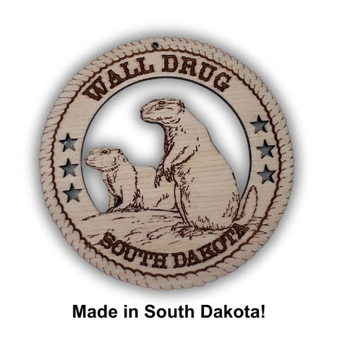 Prairie Dog Balsa Wood Laser Cut Ornament - Wall Drug Store